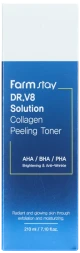 Тонер обновляющий укрепляющий с коллагеном и AHA/BHA/PHA кислотами / DR.V8 SOLUTION HYALURONIC 210 мл